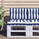 Vidaxl Palettenkissen 2 St. Stoff gestreift und blau