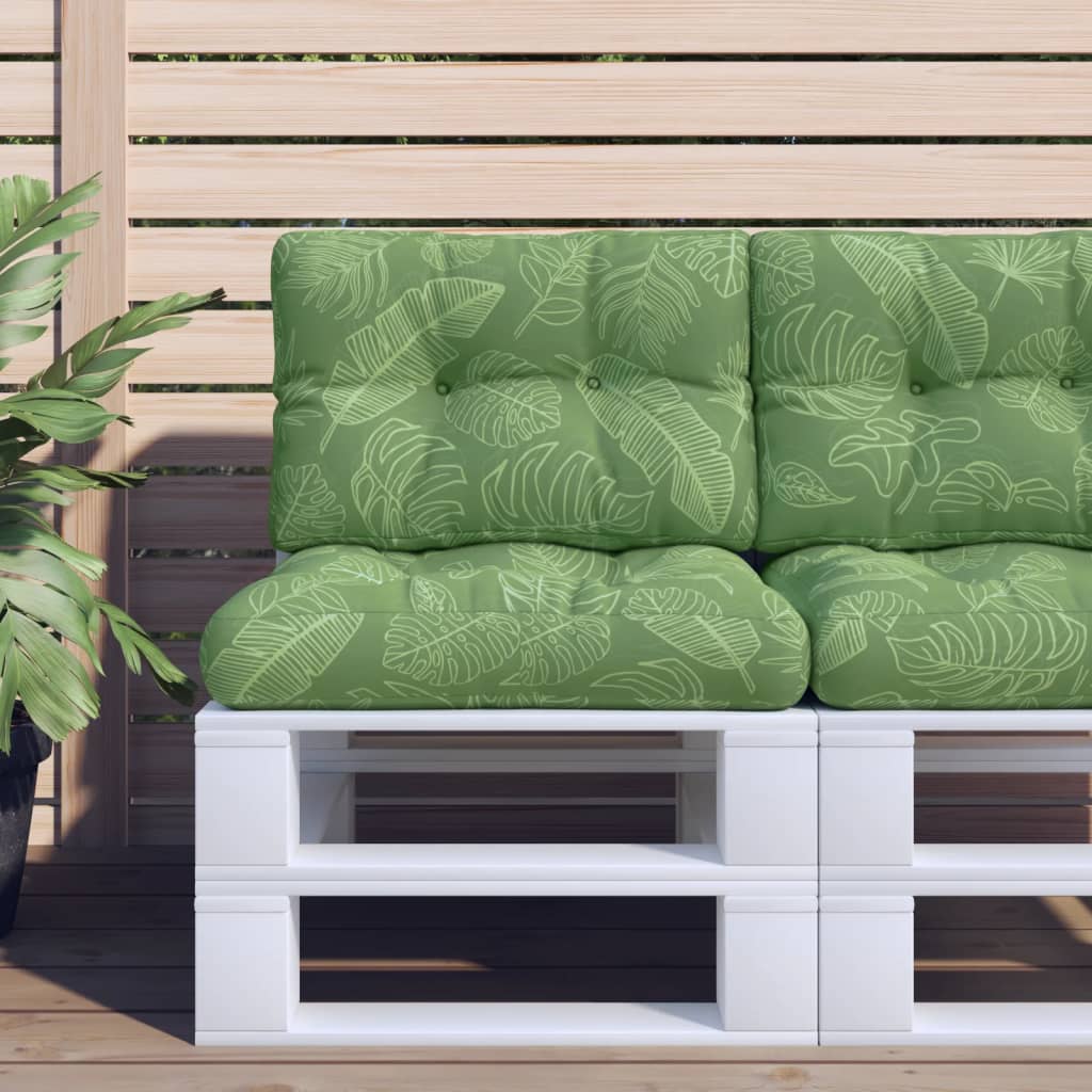 Vidaxl Palettenkissen 2 ST Fabric Blattmuster