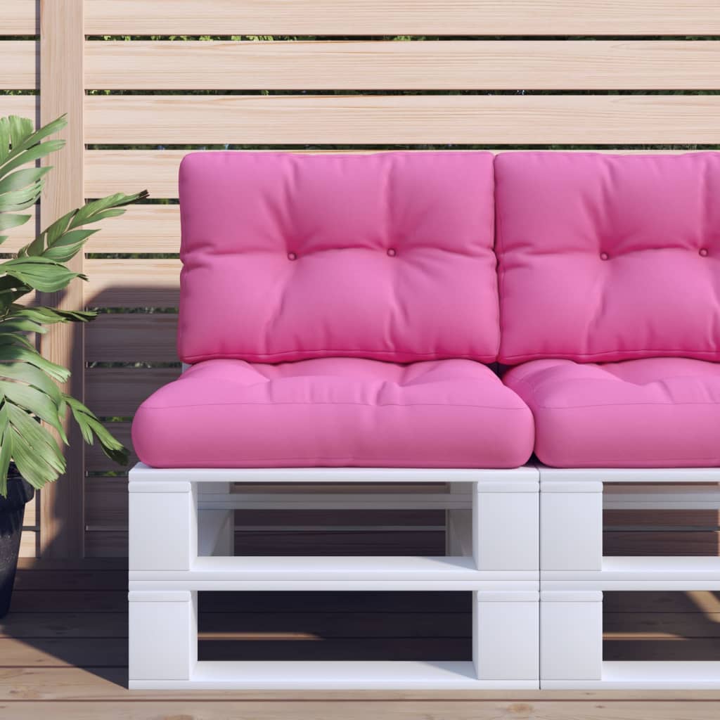 Vidaxl Palettenkissen 2 St. Stoff rosa