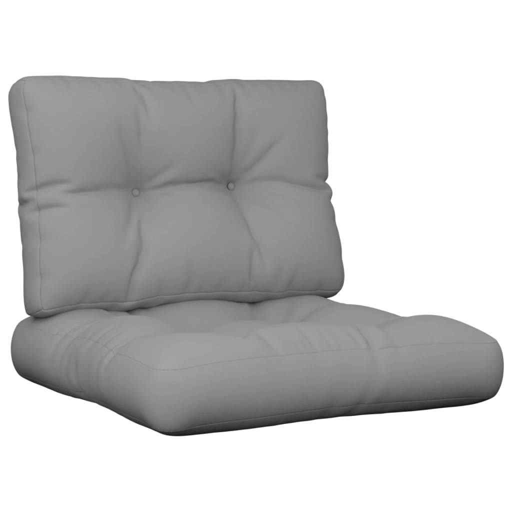 Vidaxl Palettenkissen 2 St. Stoff grau