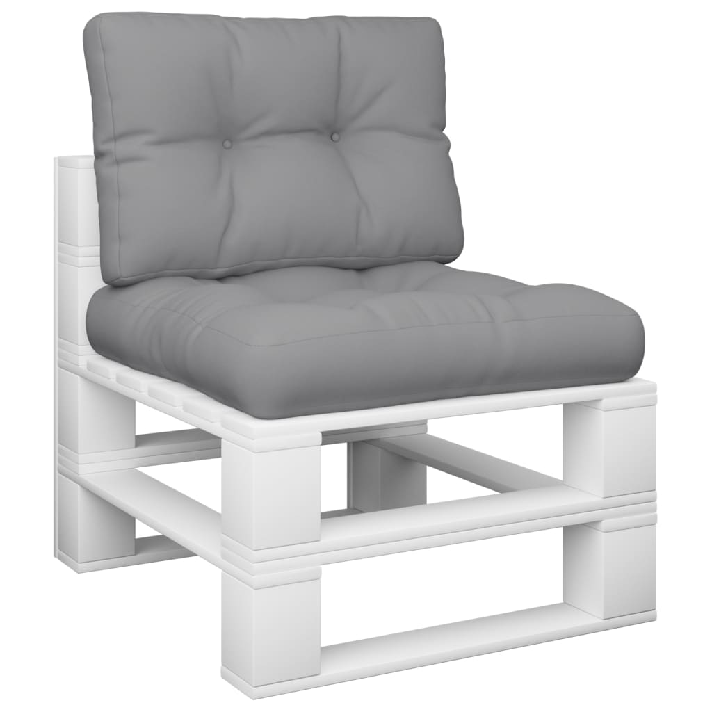 Vidaxl Palettenkissen 2 St. Stoff grau