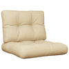 VidaXL Palettenkissen 2 Stück Stoff Beige