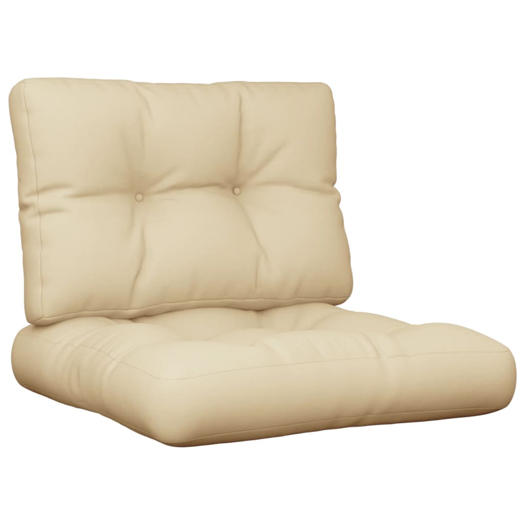 VidaXL Palettenkissen 2 Stück Stoff Beige