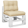 VidaXL Palettenkissen 2 Stück Stoff Beige