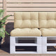 VidaXL Palettenkissen 2 Stück Stoff Beige
