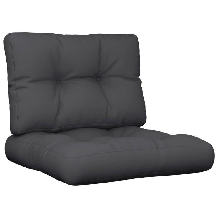 Vidaxl Palettenkissen 2 St. Stoff schwarz