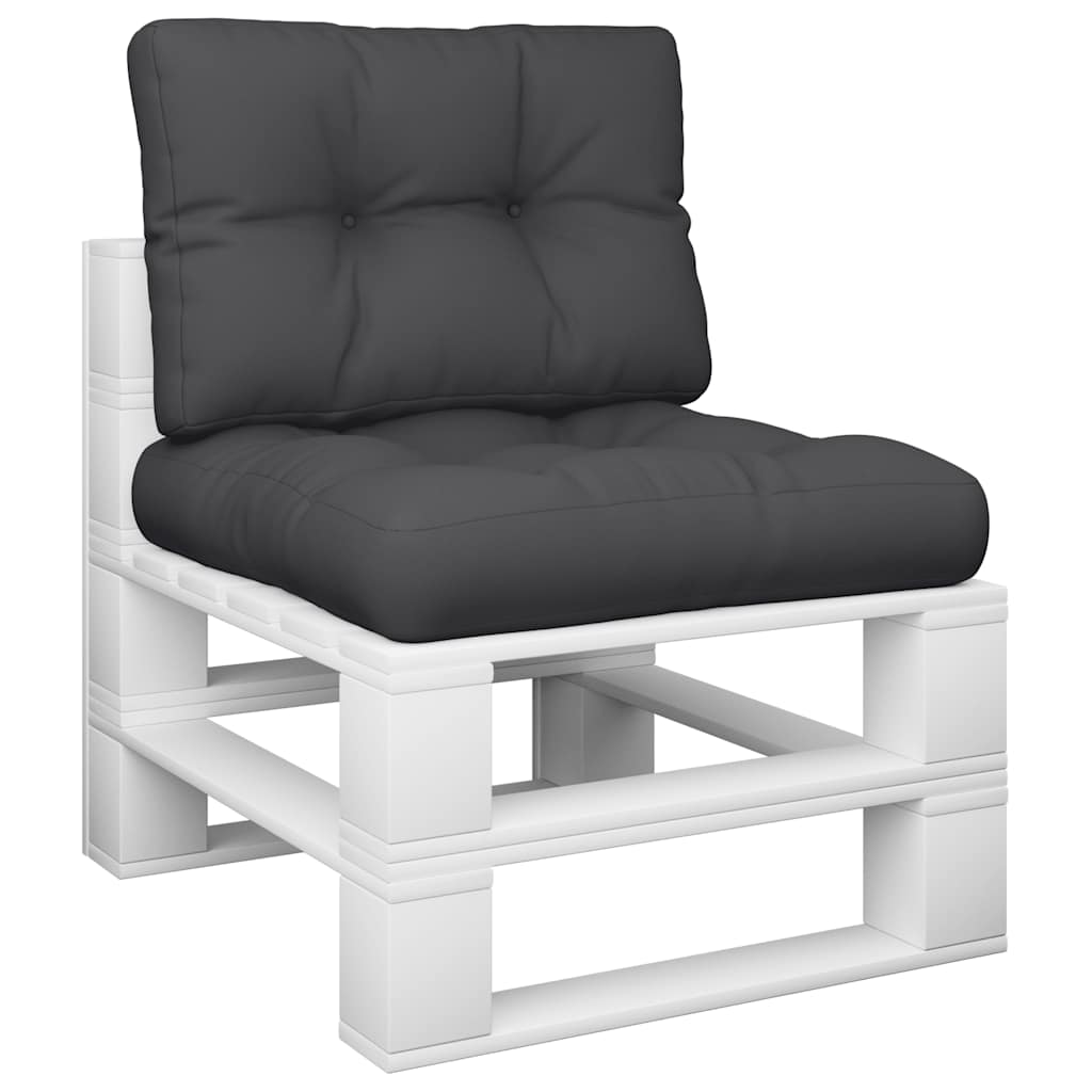 VidaXL Palettenkissen 2 Stück Stoff schwarz