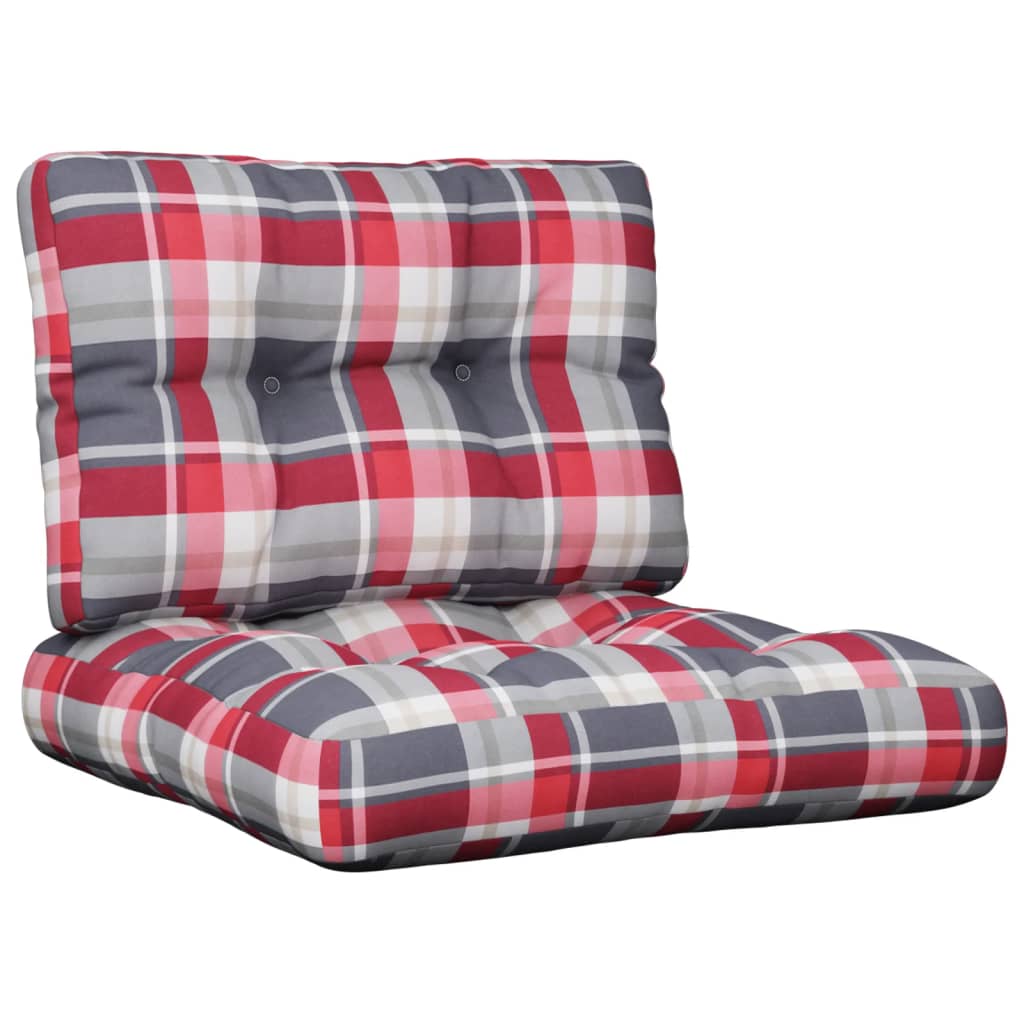 Vidaxl Palettenkissen 2 ST Fabric Diamond Muster rot
