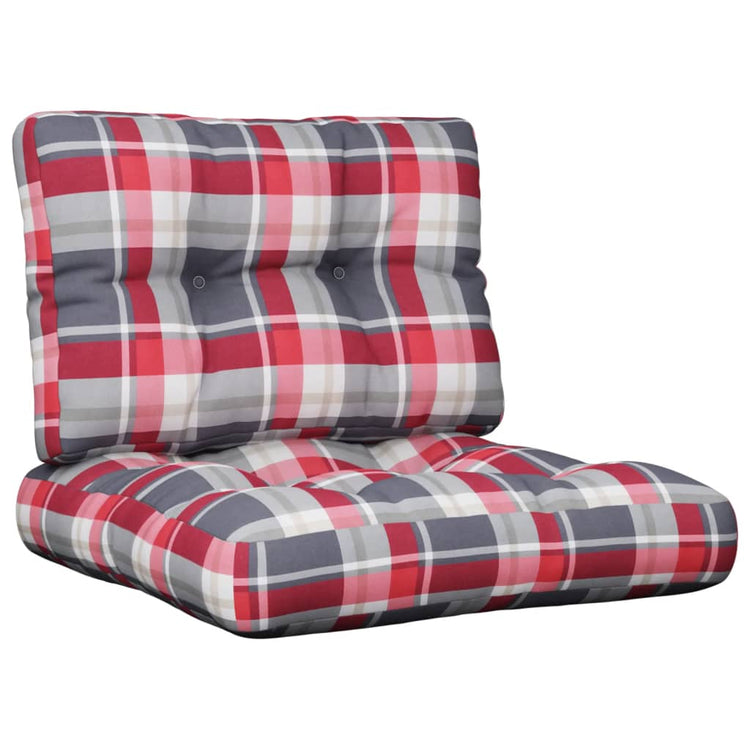Vidaxl Palettenkissen 2 ST Fabric Diamond Muster rot