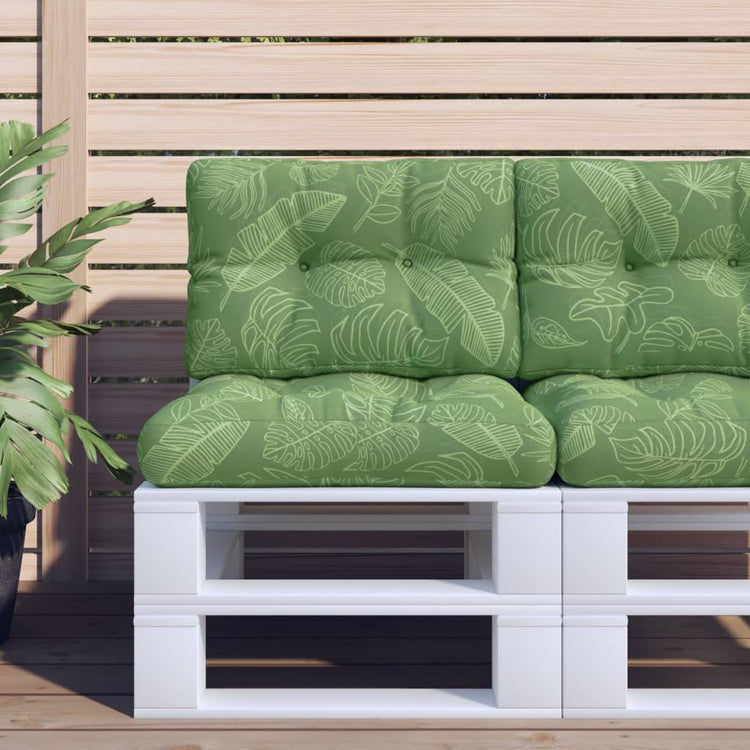 Vidaxl Palettenkissen 2 ST Fabric Blattmuster