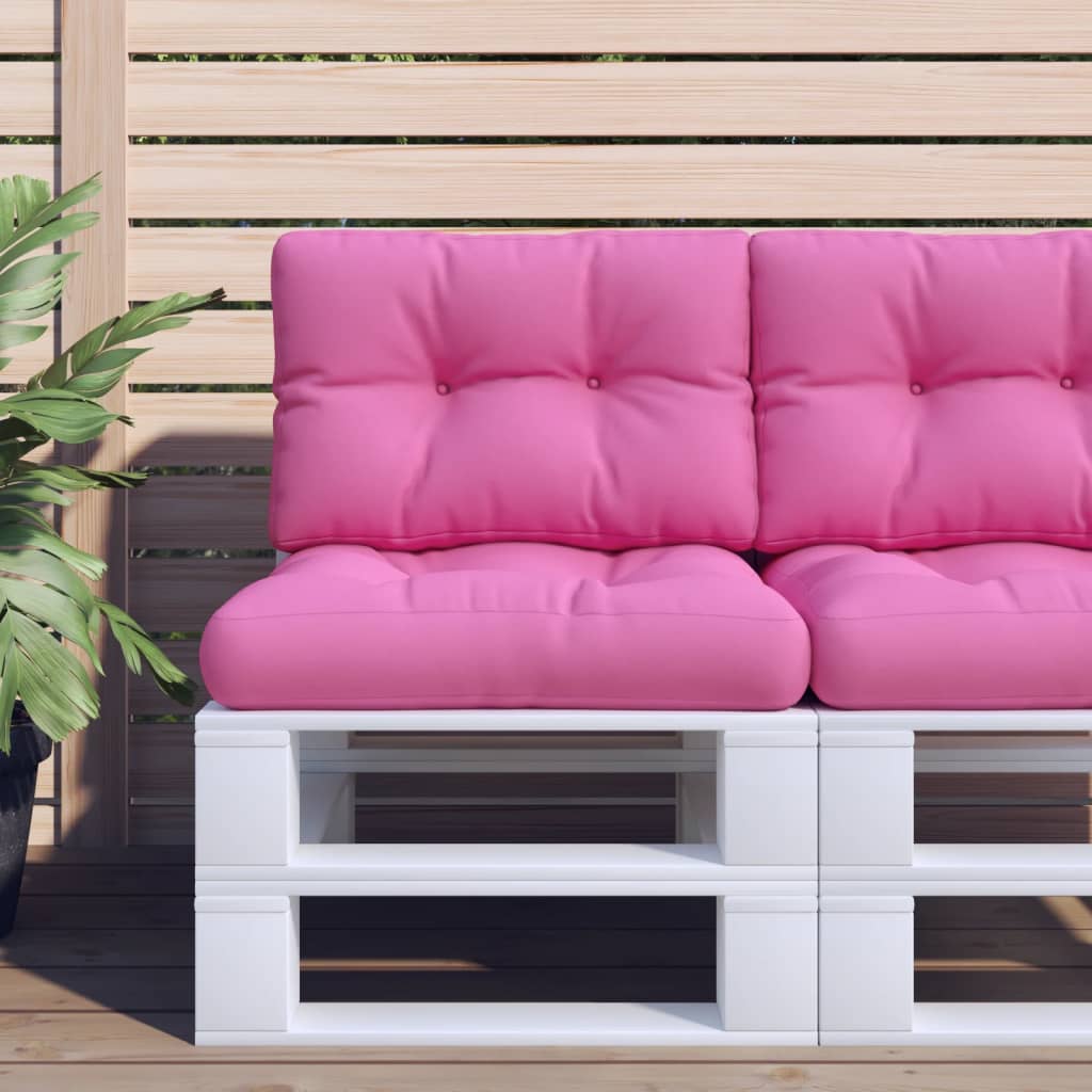 Vidaxl Palettenkissen 2 St. Stoff rosa