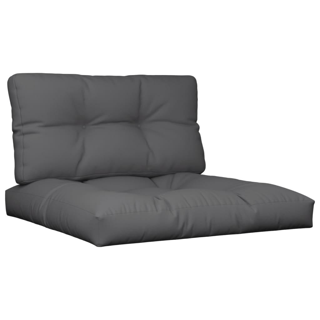 Vidaxl -Palettenkissen 2 ST Fabric Anthrazit -geläutet