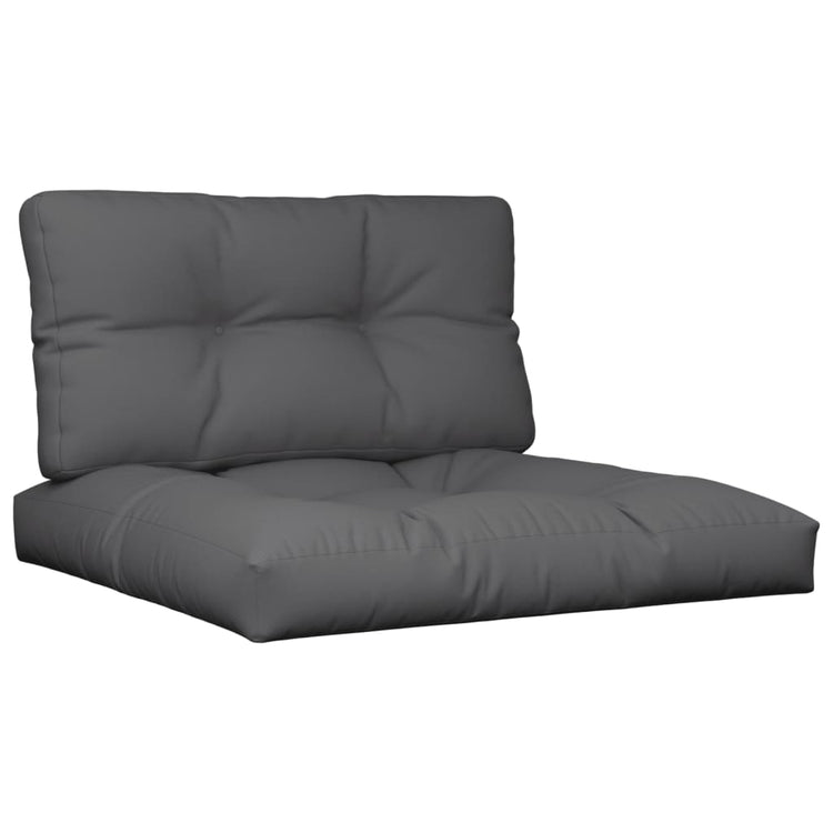 Vidaxl -Palettenkissen 2 ST Fabric Anthrazit -geläutet