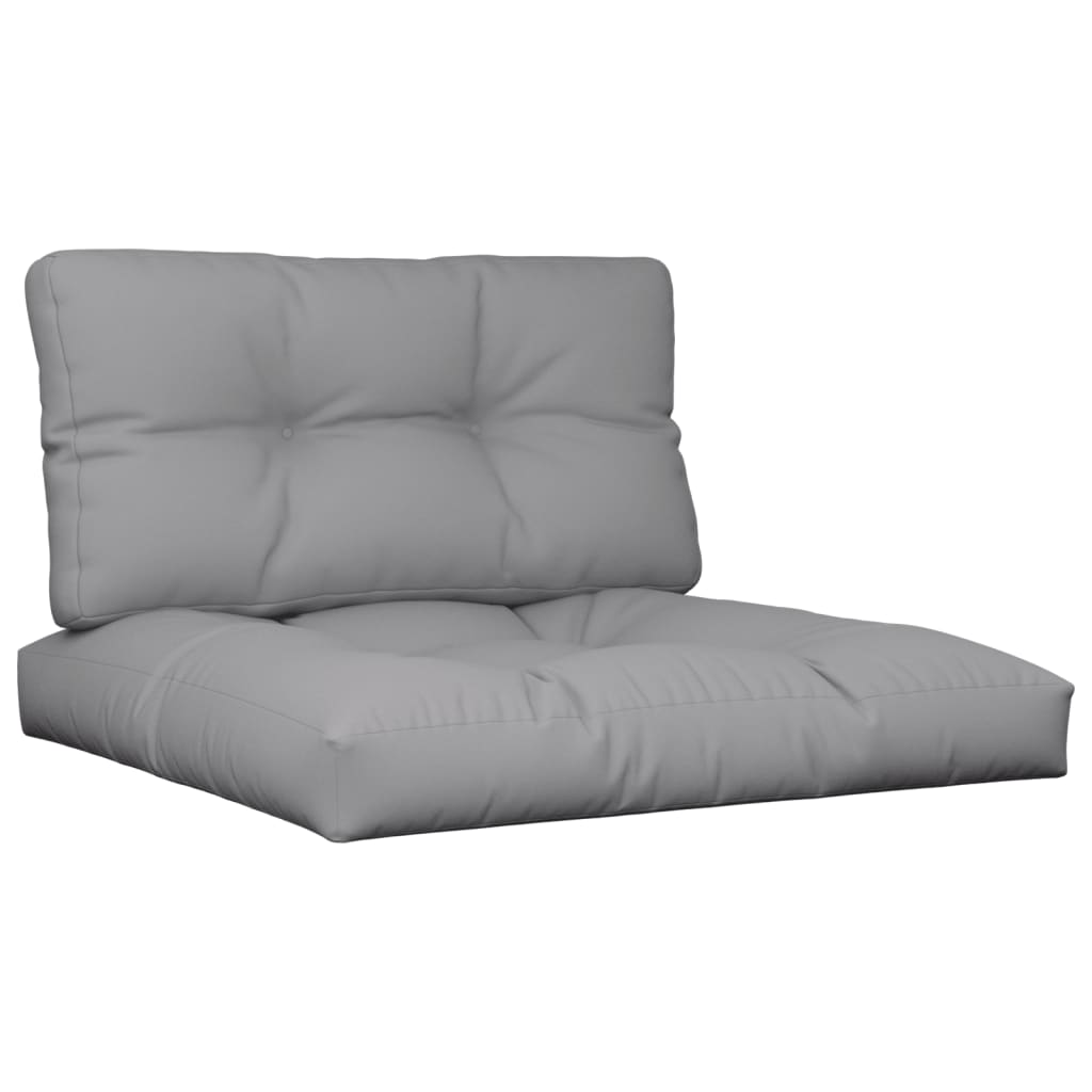 Vidaxl Palettenkissen 2 St. Stoff grau