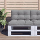 Vidaxl Palettenkissen 2 St. Stoff grau