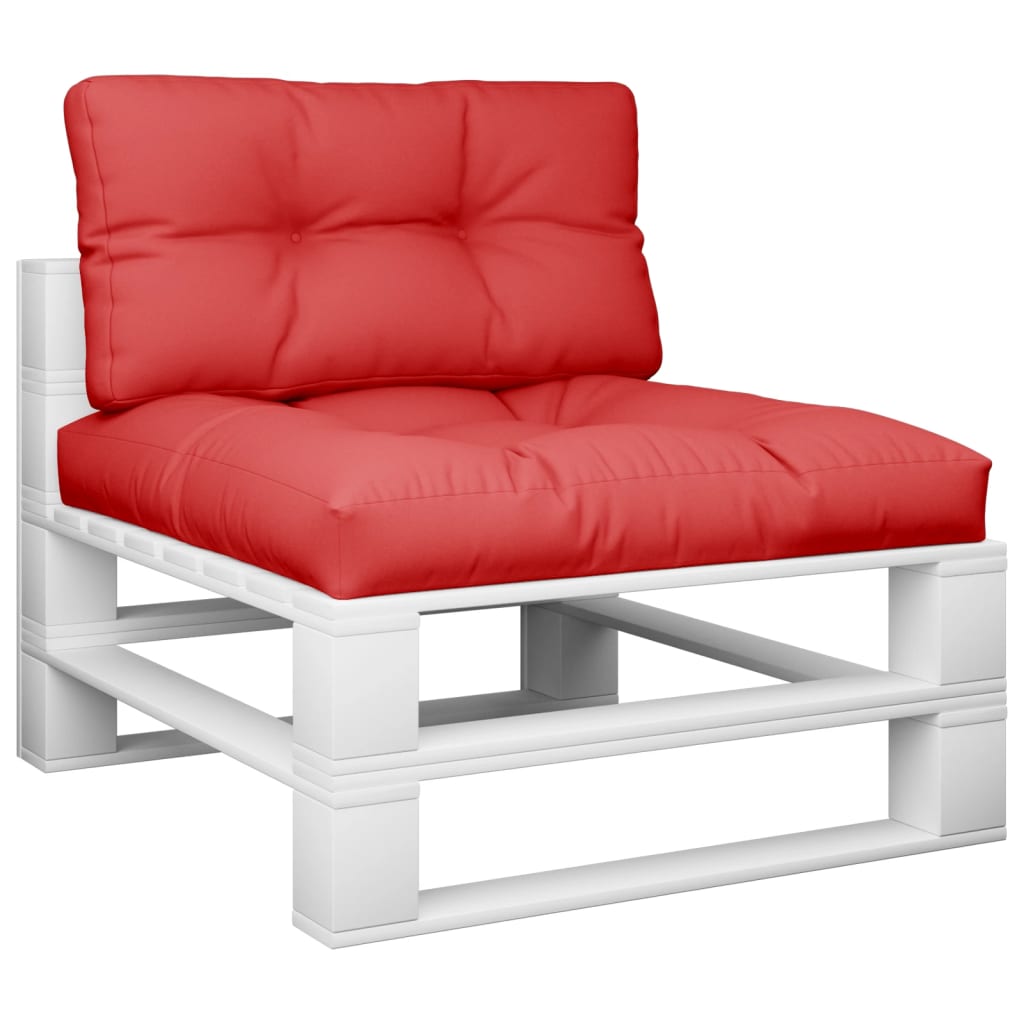 Vidaxl Palettenkissen 2 St. Stoff rot