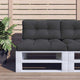 Vidaxl Palettenkissen 2 St. Stoff schwarz