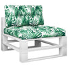 Vidaxl Palettenkissen 2 ST Fabric Blattmuster
