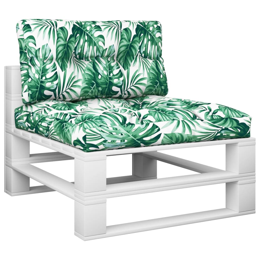 Vidaxl Palettenkissen 2 ST Fabric Blattmuster