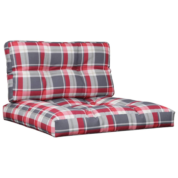 Vidaxl Palettenkissen 2 ST Fabric Diamond Muster rot
