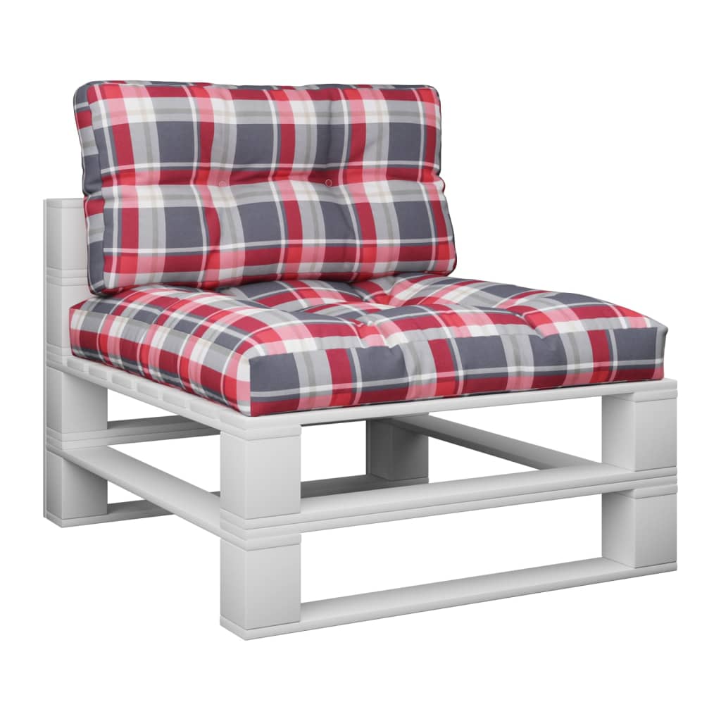 Vidaxl Palettenkissen 2 ST Fabric Diamond Muster rot