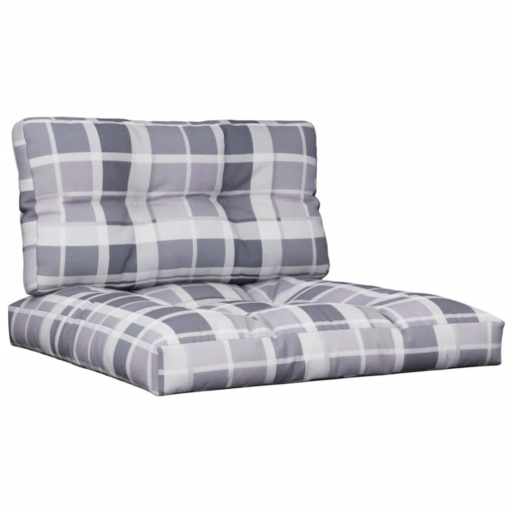 Vidaxl Palettenkissen 2 Stedcase -Muster Stoff grau
