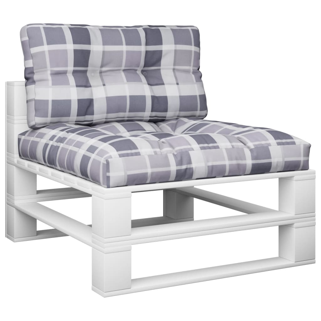 Vidaxl Palettenkissen 2 Stedcase -Muster Stoff grau