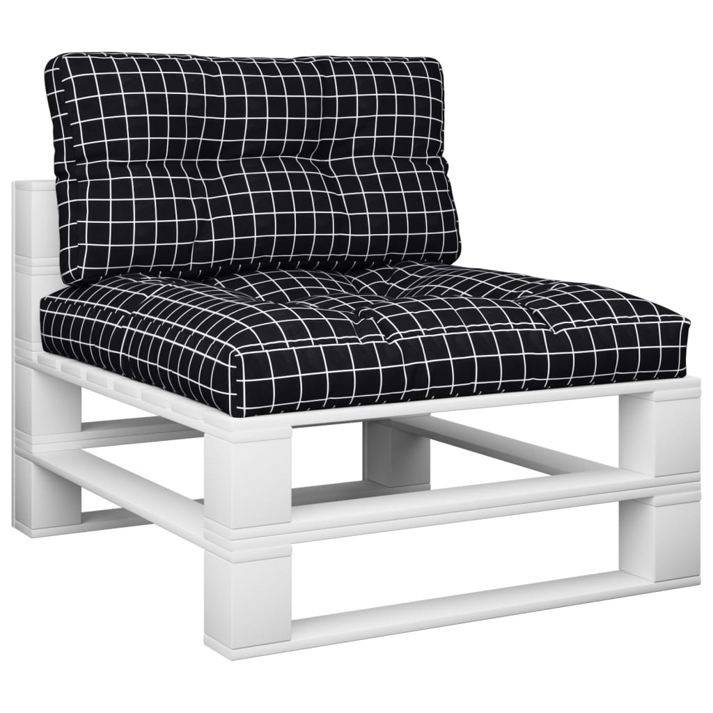Vidaxl Palettenkissen 2 ST Fabric Diamond Muster schwarz