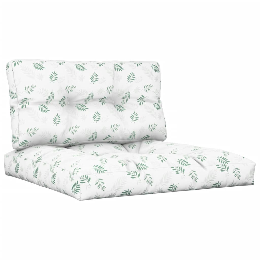 Vidaxl Palettenkissen 2 ST Fabric Blattmuster