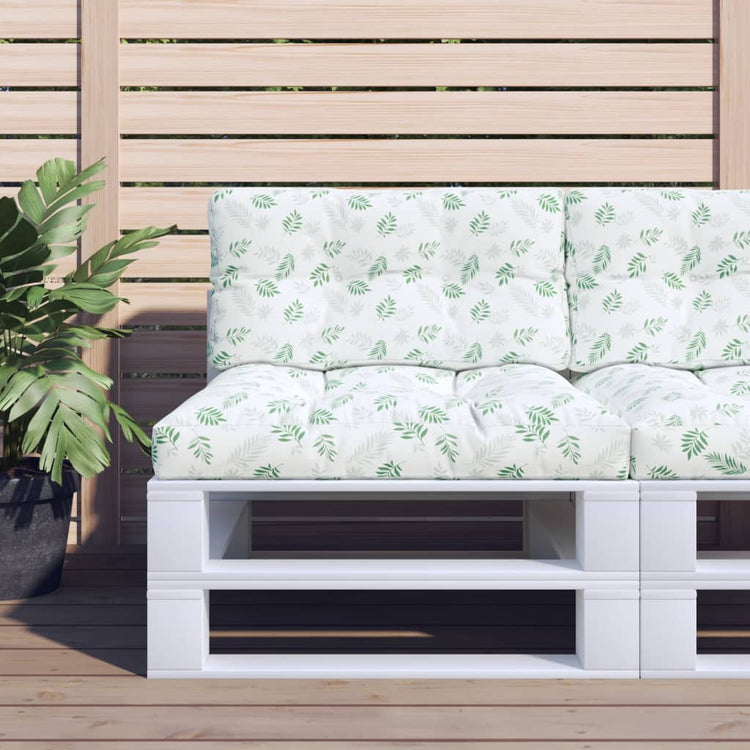 Vidaxl Palettenkissen 2 ST Fabric Blattmuster