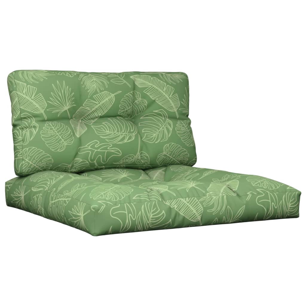 Vidaxl Palettenkissen 2 ST Fabric Blattmuster