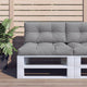 Vidaxl Palettenkissen 2 St. Stoff grau