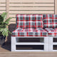Vidaxl Palettenkissen 2 ST Fabric Diamond Muster rot