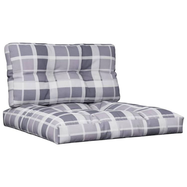 Vidaxl Palettenkissen 2 Stedcase -Muster Stoff grau