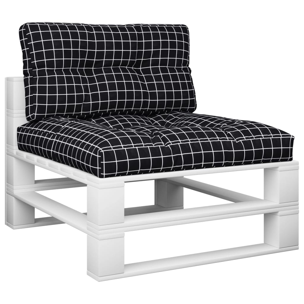 Vidaxl Palettenkissen 2 ST Fabric Diamond Muster schwarz