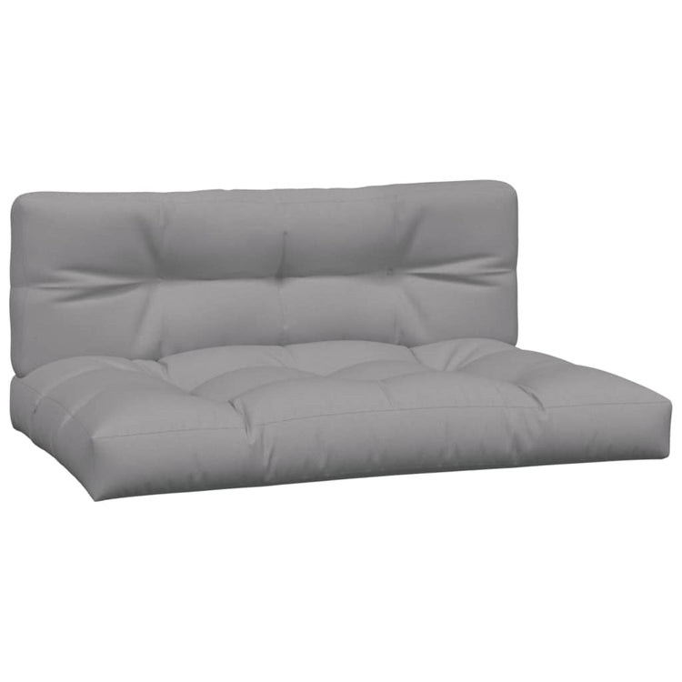 Vidaxl Palettenkissen 2 St. Stoff grau