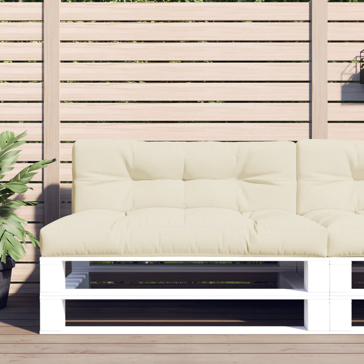 Vidaxl -Palettenkissen 2 ST Fabric Crème -Colored