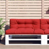 Vidaxl Palettenkissen 2 St. Stoff rot