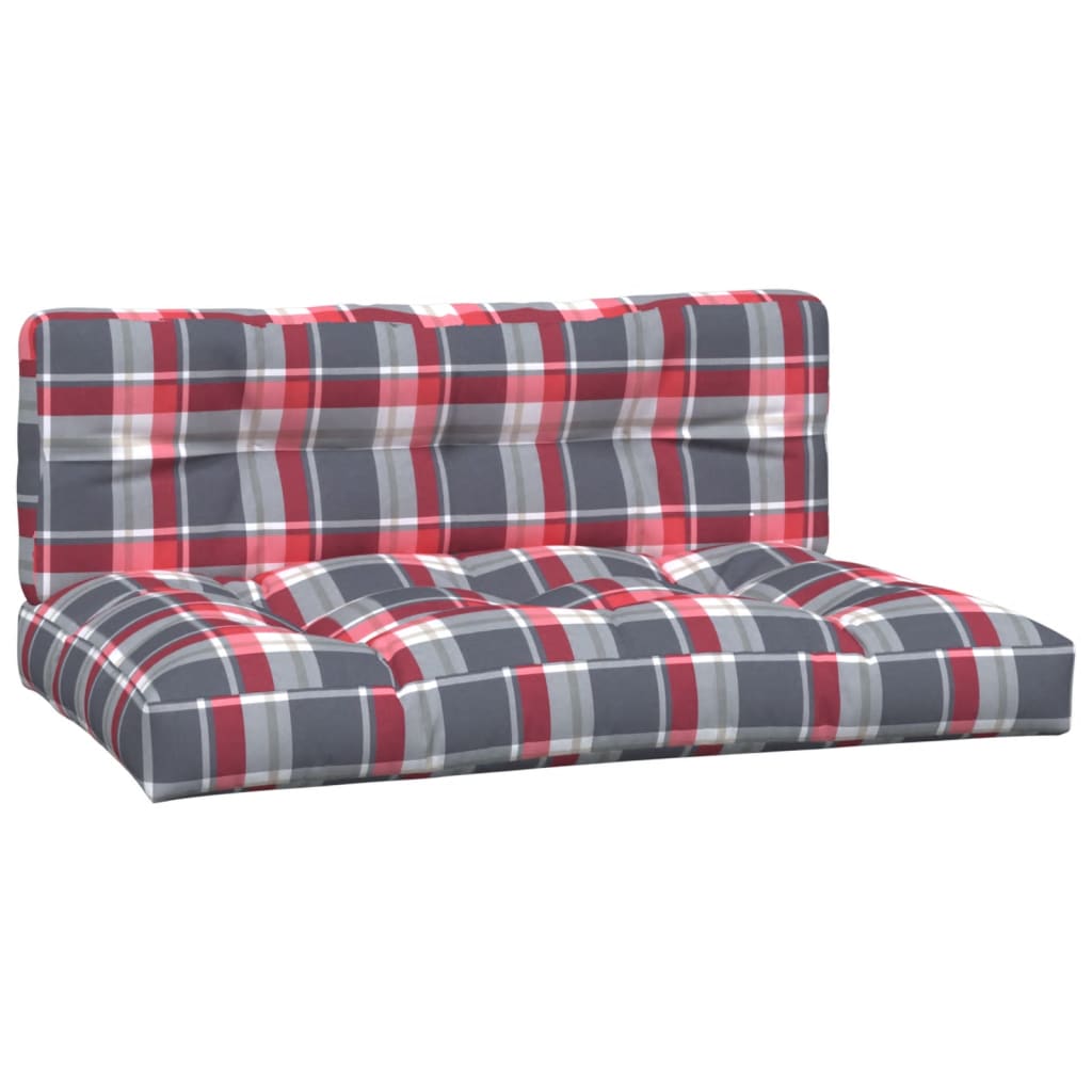 Vidaxl Palettenkissen 2 ST Fabric Diamond Muster rot