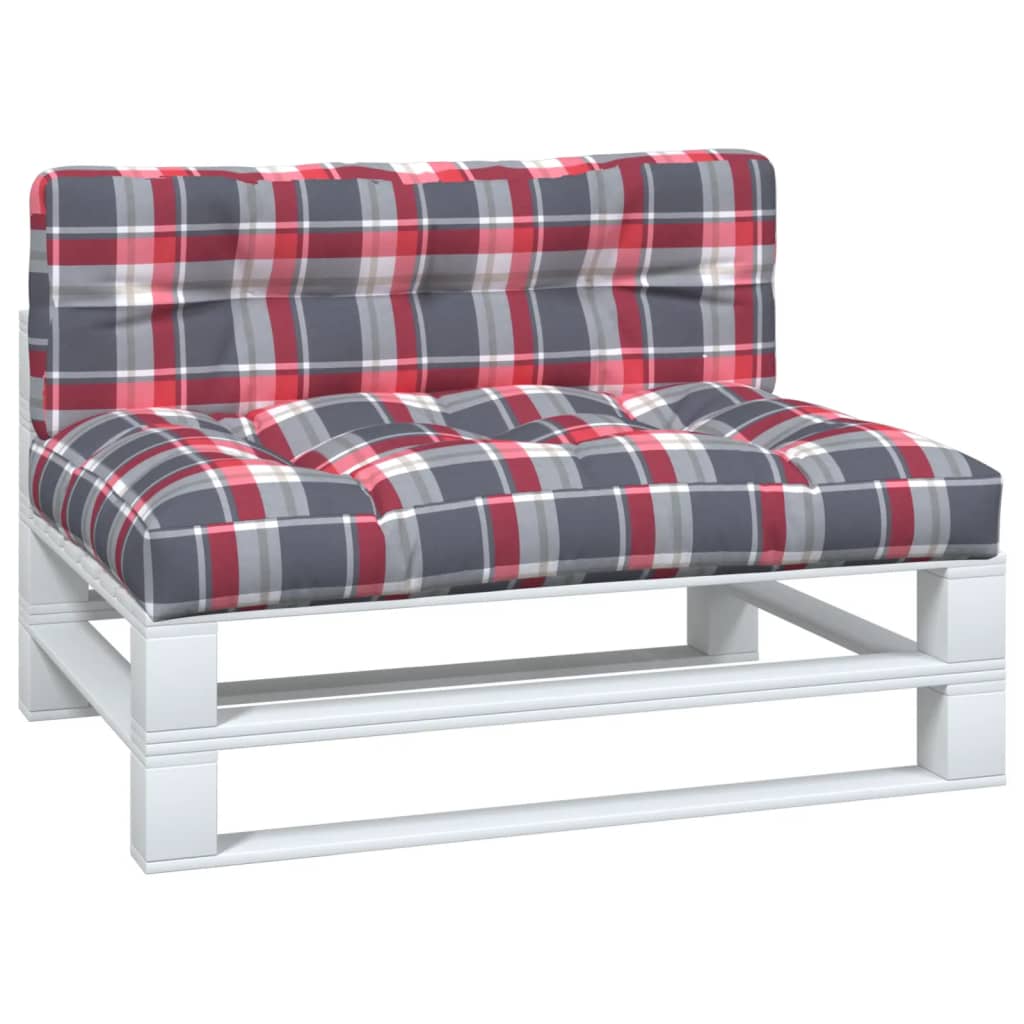 Vidaxl Palettenkissen 2 ST Fabric Diamond Muster rot