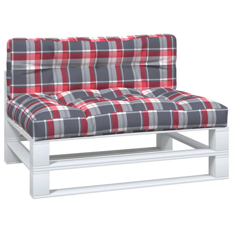 Vidaxl Palettenkissen 2 ST Fabric Diamond Muster rot