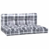 Vidaxl Palettenkissen 2 Stedcase -Muster Stoff grau