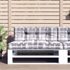 Vidaxl Palettenkissen 2 Stedcase -Muster Stoff grau