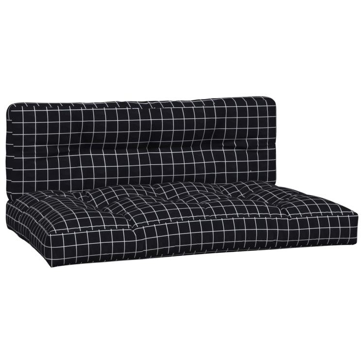 Vidaxl Palettenkissen 2 ST Fabric Diamond Muster schwarz