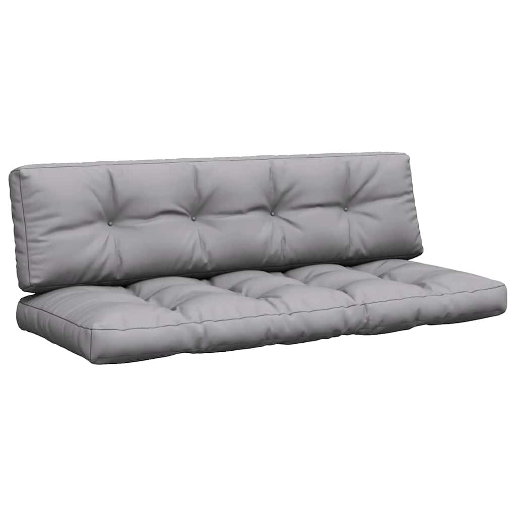 Vidaxl Palettenkissen 2 St. Stoff grau