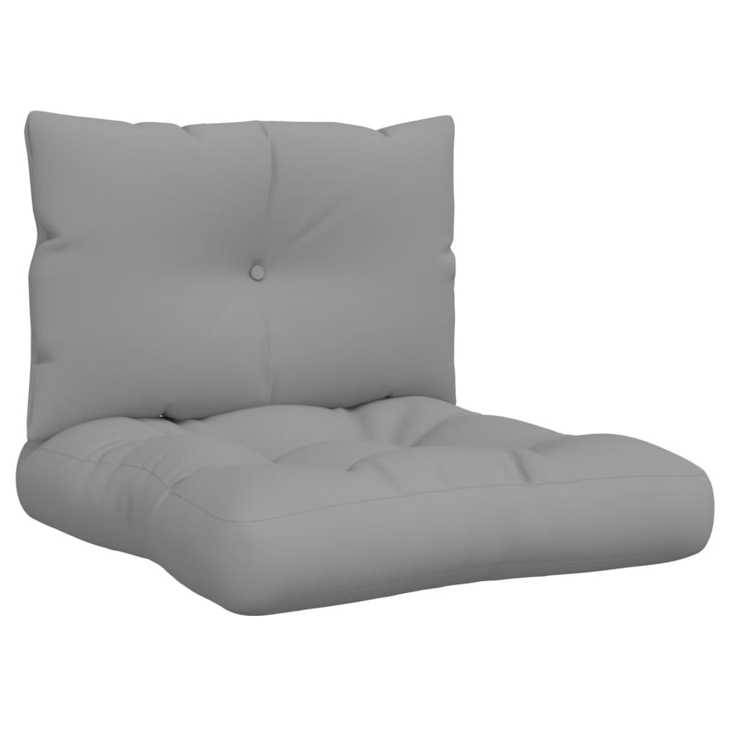 Vidaxl Palettenkissen 2 St. Stoff grau