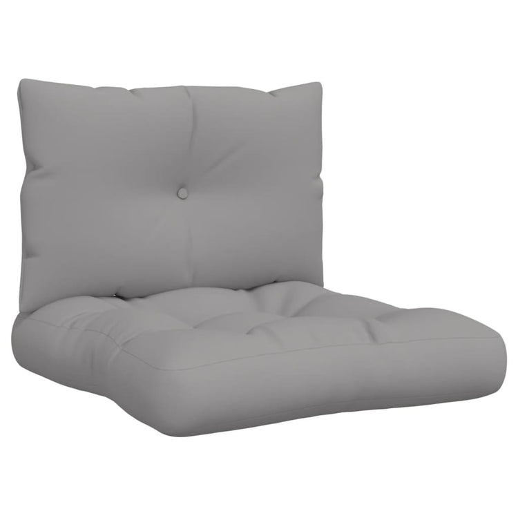Vidaxl Palettenkissen 2 St. Stoff grau