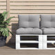 Vidaxl Palettenkissen 2 St. Stoff grau