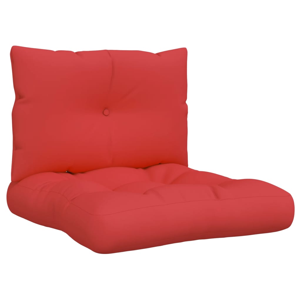 Vidaxl Palettenkissen 2 St. Stoff rot