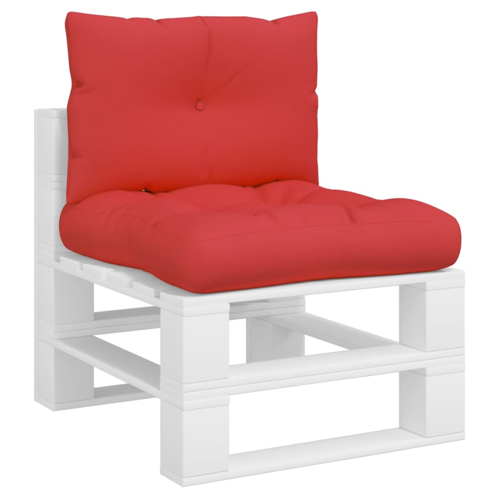 Vidaxl Palettenkissen 2 St. Stoff rot